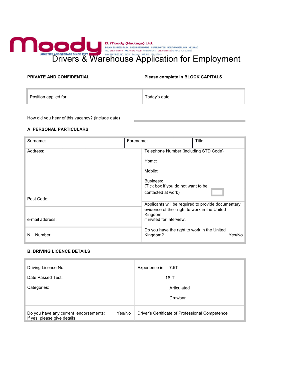 Application - Hourly Paid