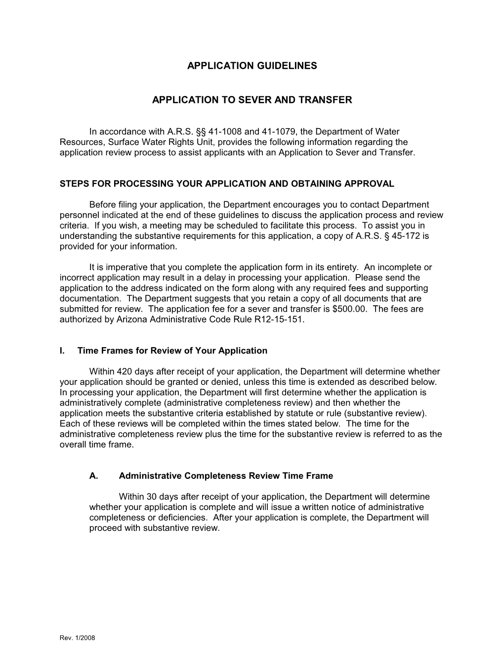 Application to Sever and Transfer