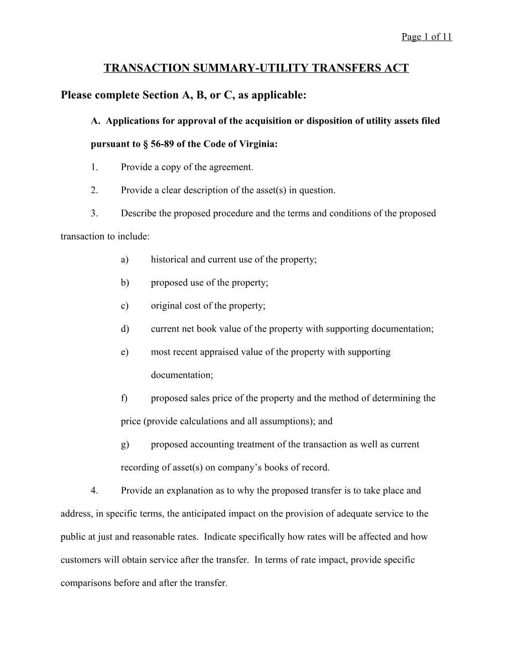 Applications Filed Pursuant to Chapter 4 of Title 56 of the Code of Virginia (Affiliates Act)