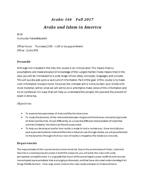 Arabs and Islam in America