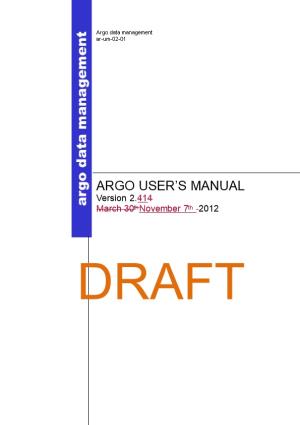 Argo Data Management