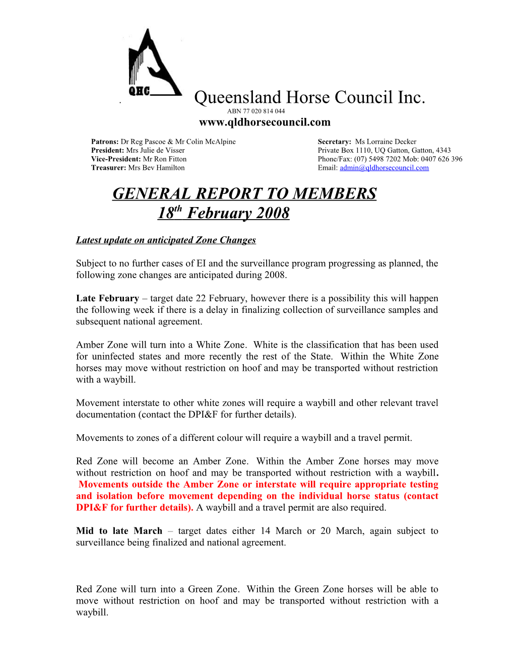As a Lot of You Are Now Aware the QLD DPI Permit Team Is Working 7 Days a Week to Process