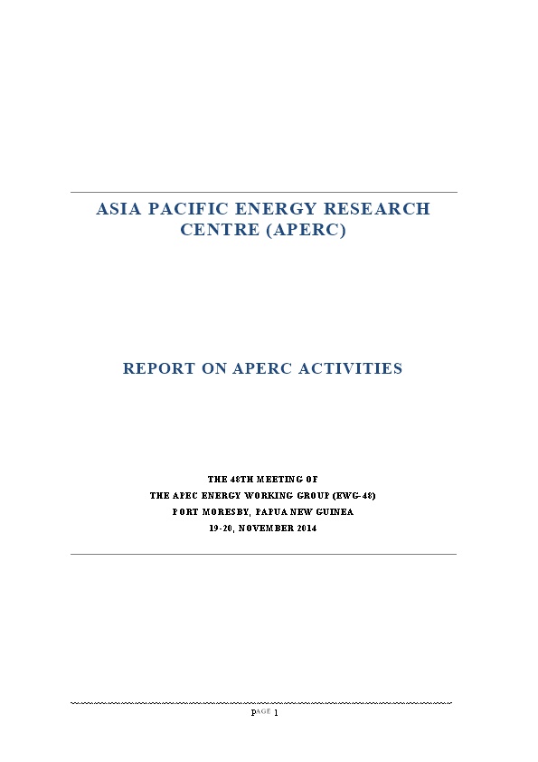 Asia Pacific Energy Research Centre (APERC)