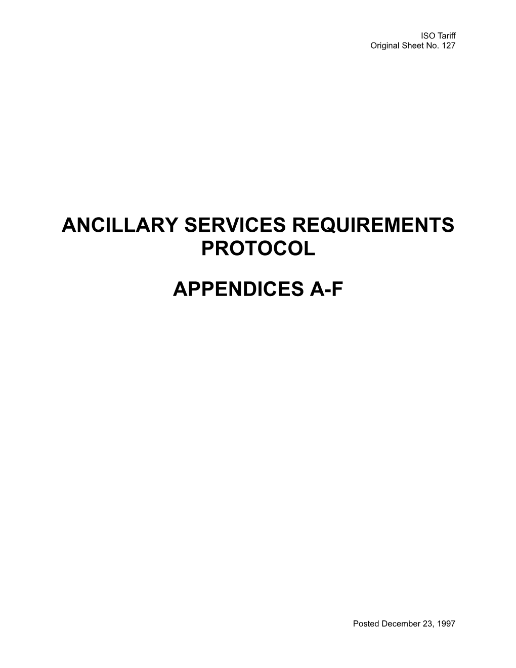 ASRP Appendix A-F Certification for Regulation