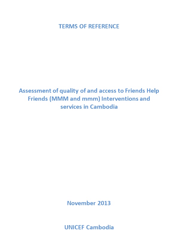 Assessment of Quality of and Access to Friends Help