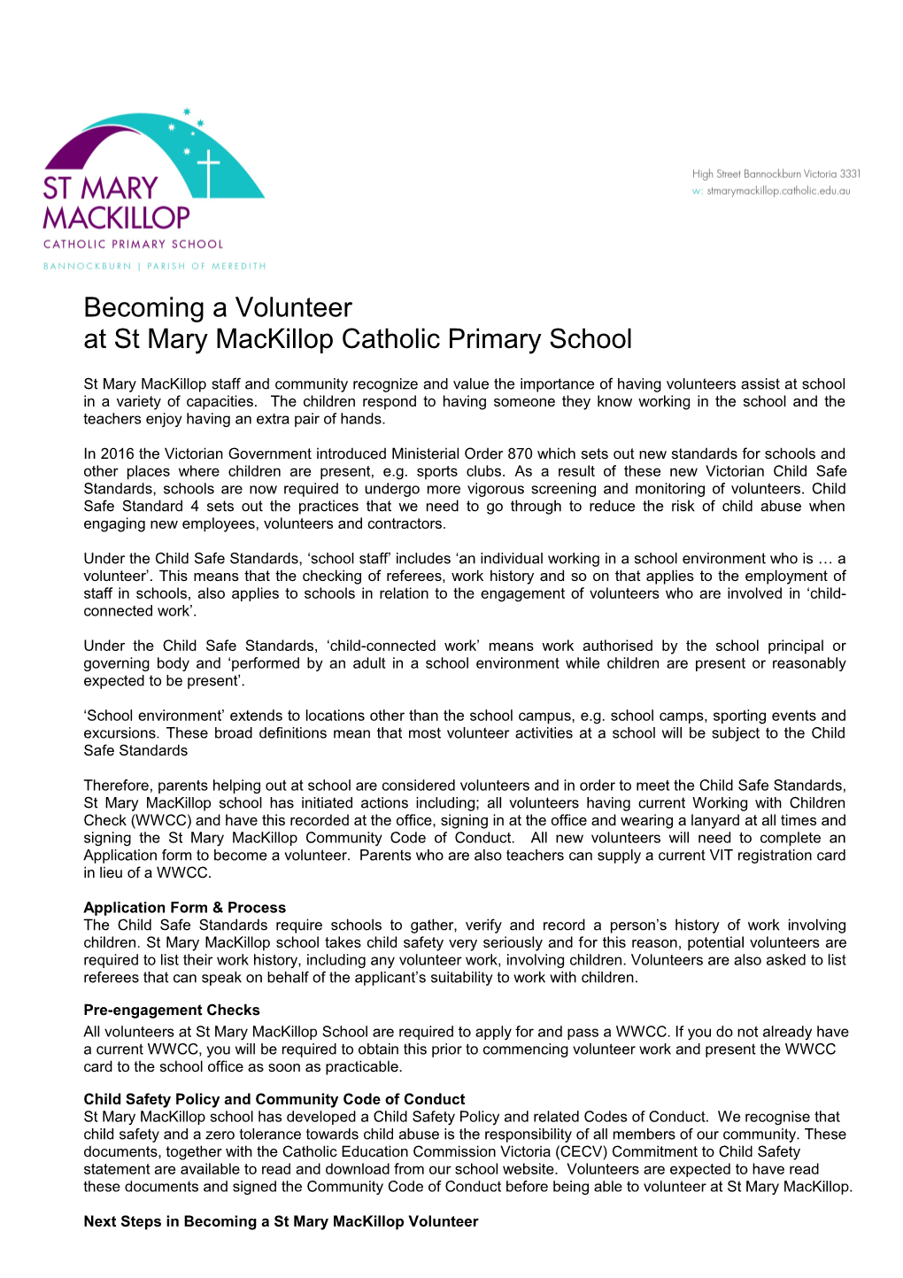 At St Mary Mackillopcatholic Primary School