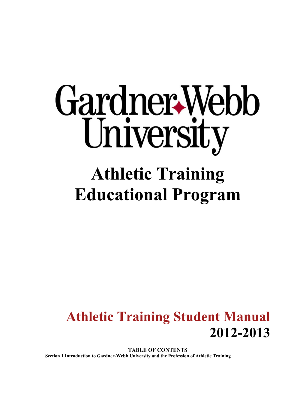 Athletic Training Educational Program
