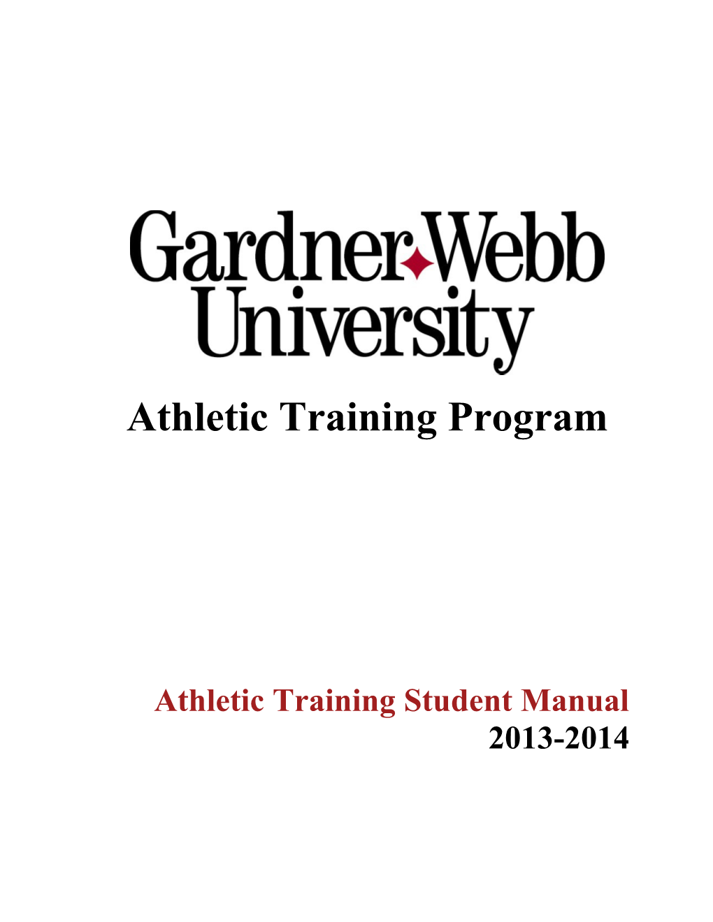 Athletic Training Student Manual