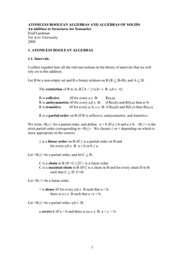 Atomless Boolean Algebras and Algebras of Solids