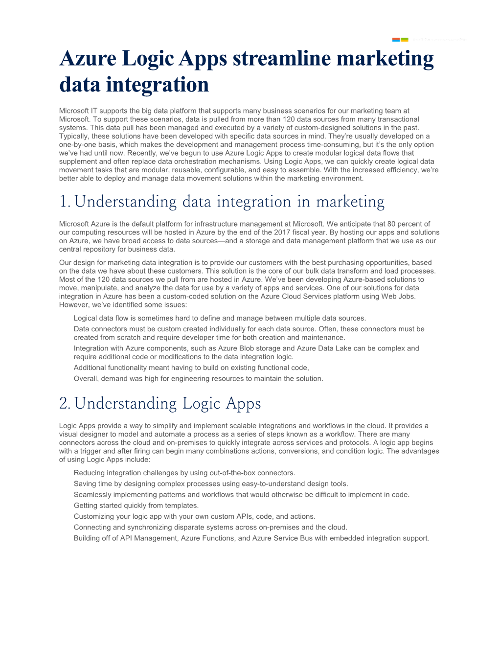Azure Logic Apps Streamline Marketing Data Integration