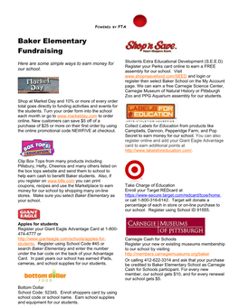 Baker Elementary Fundraising