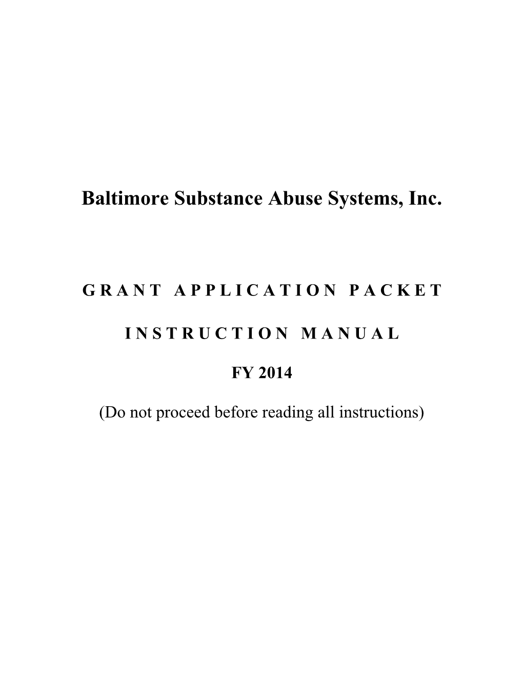 Baltimore Substance Abuse Systems, Inc