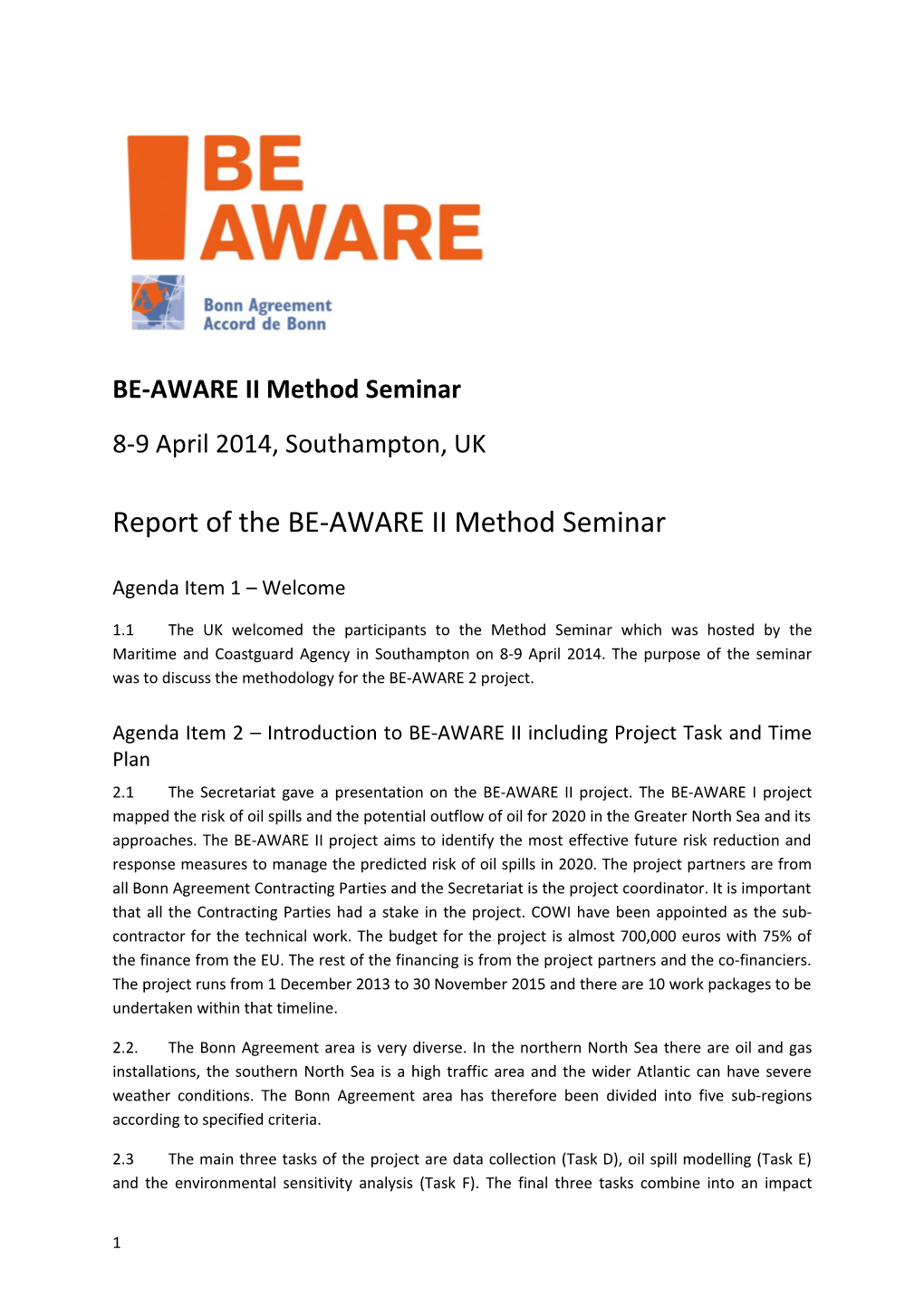 BE-AWARE II Method Seminar
