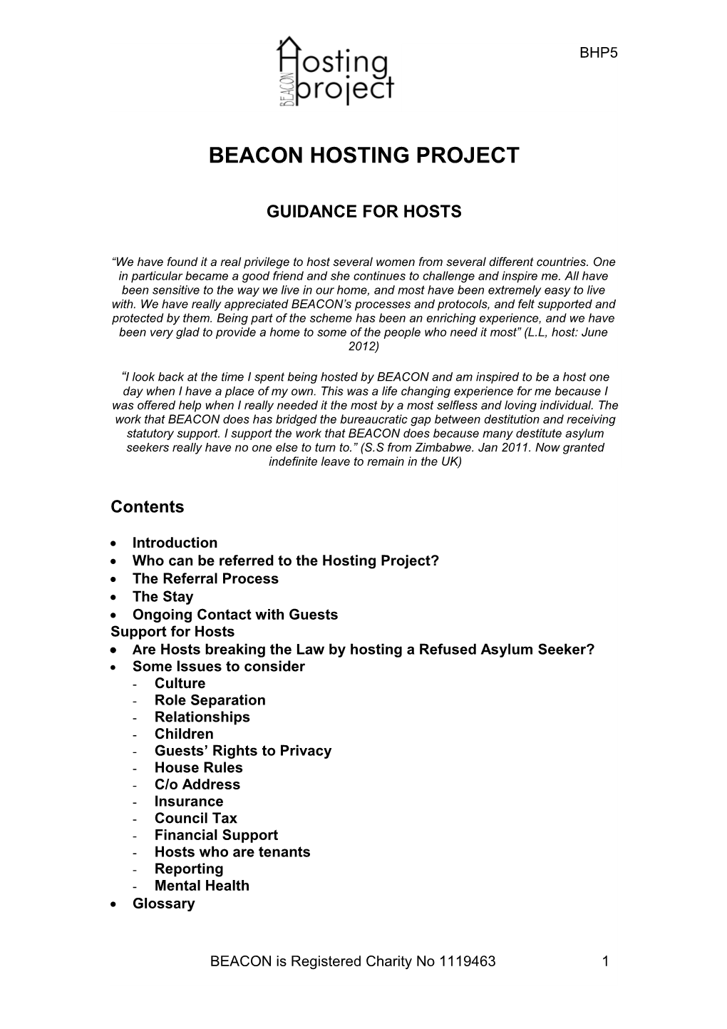 Beacon Hosting Project