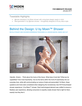 Behind the Design: U by Moen Shower