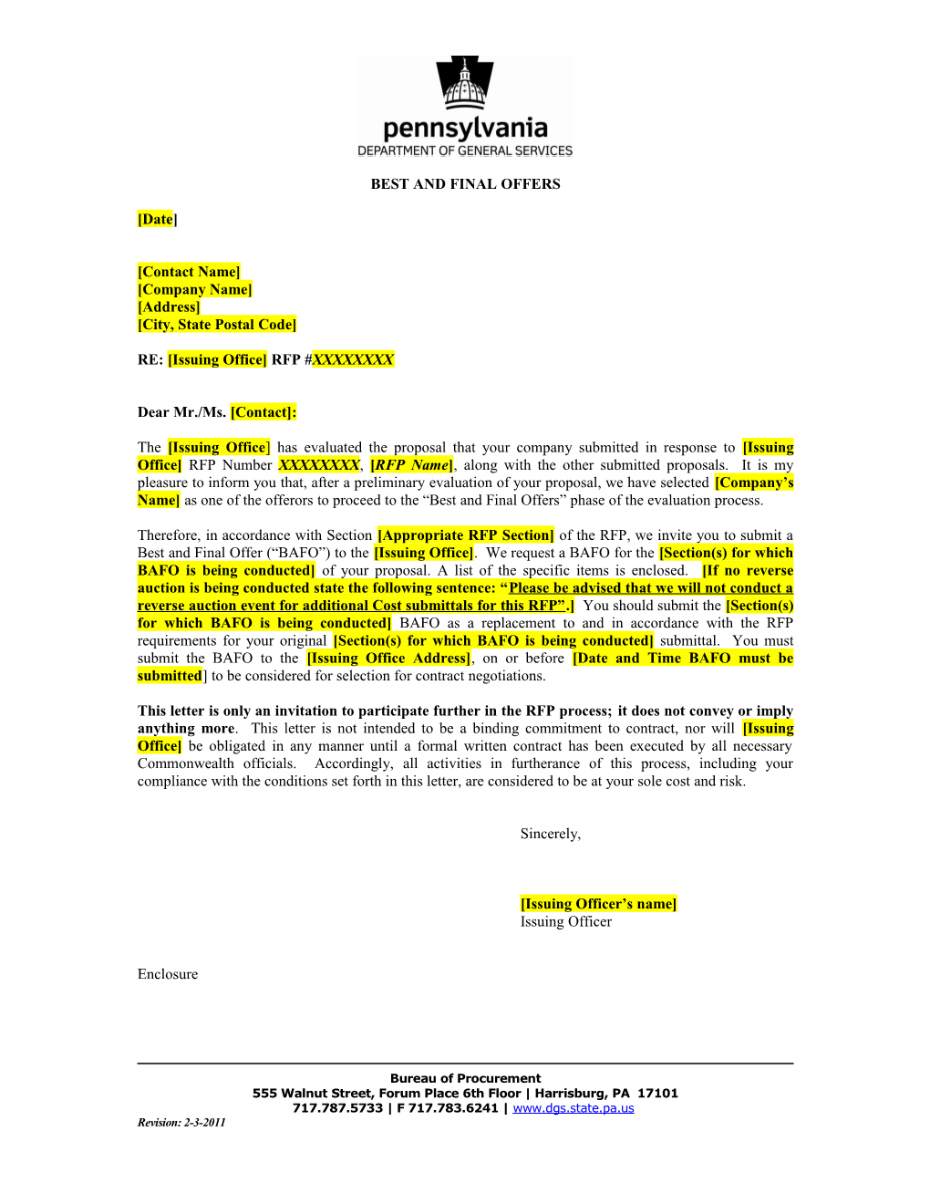 Best And Final Offer Letter Click Here And Type Date Docest