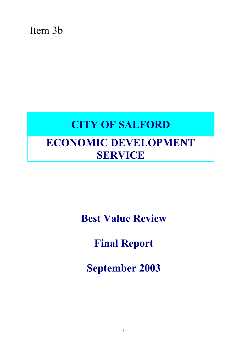 Best Value Final Report