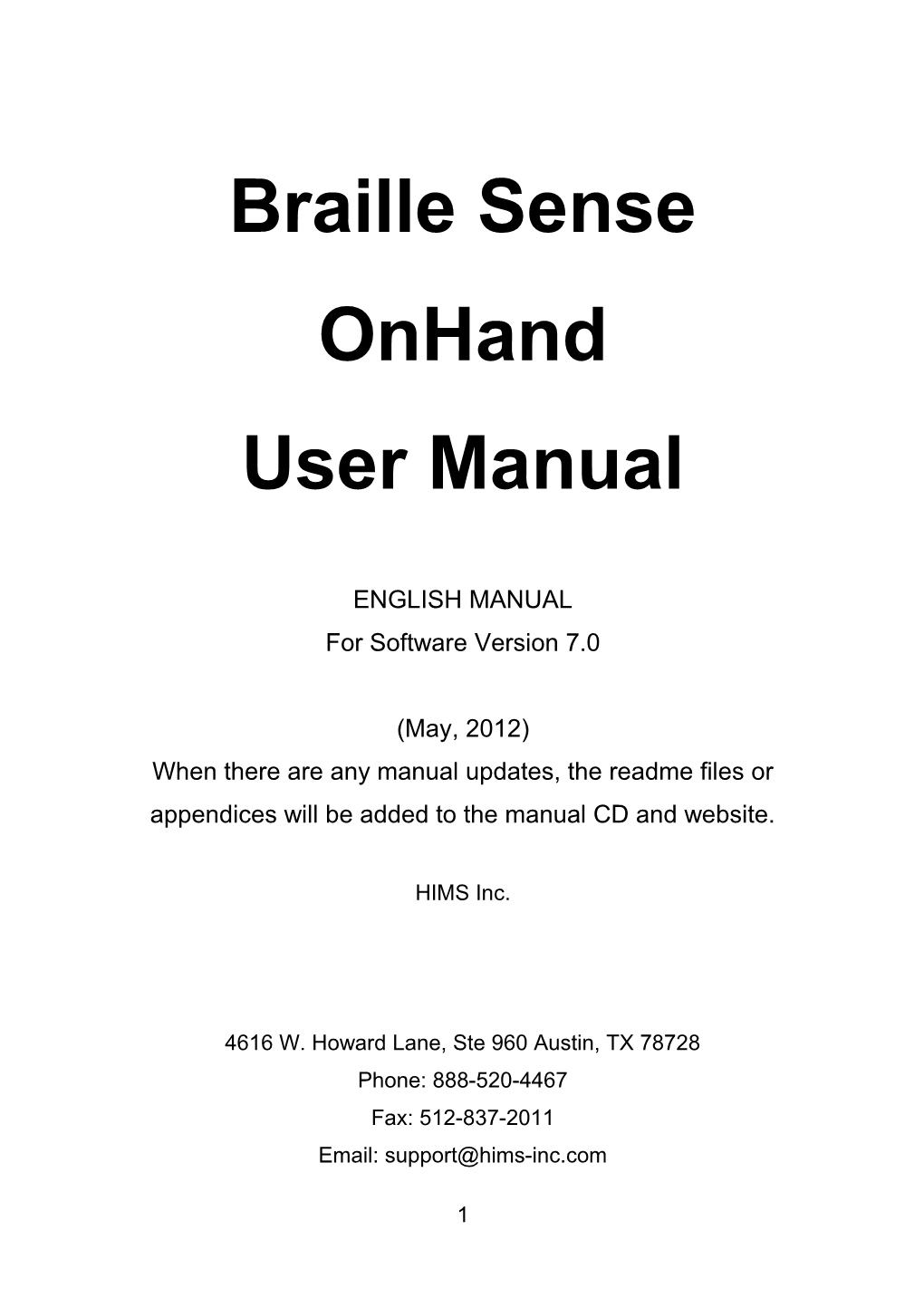 Braille Sense Onhand
