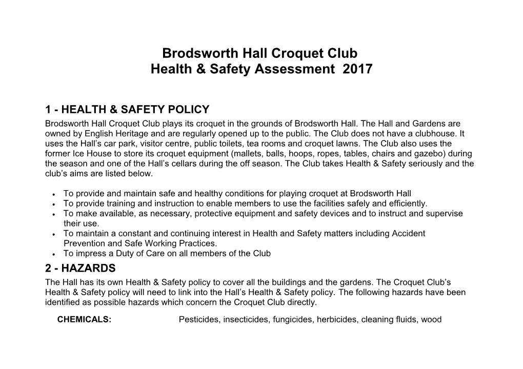 Brodsworth Hall Croquet Club