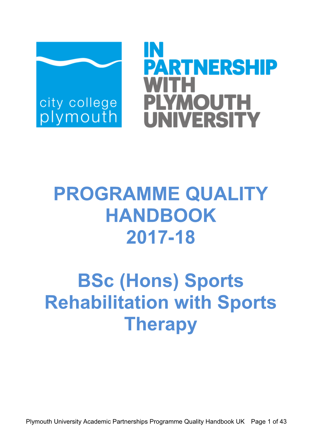 Bsc (Hons) Sports Rehabilitation with Sports Therapy