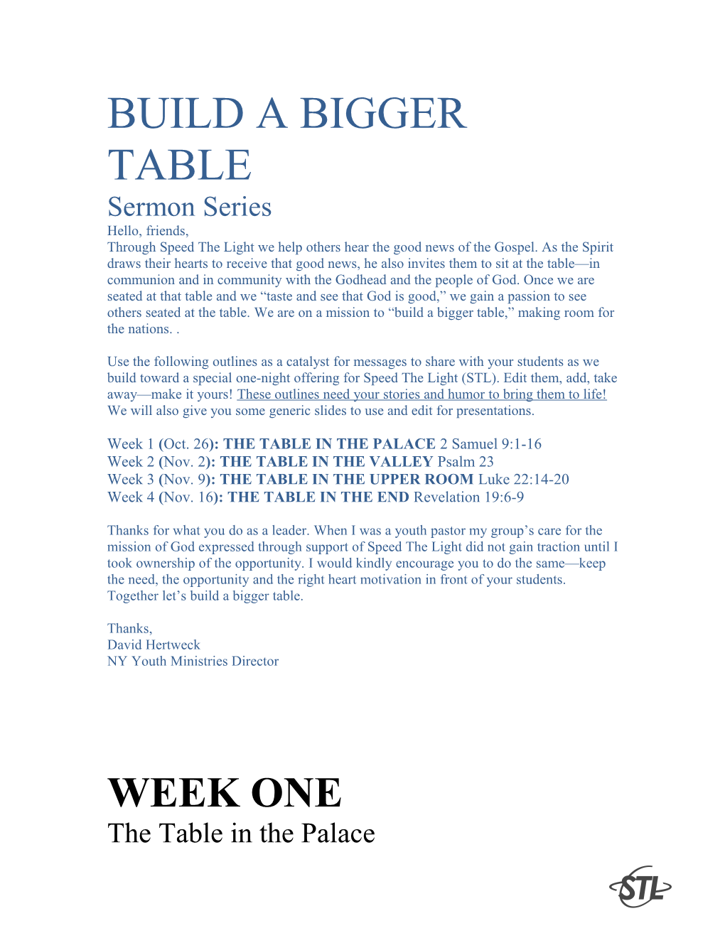 Build a Bigger Table