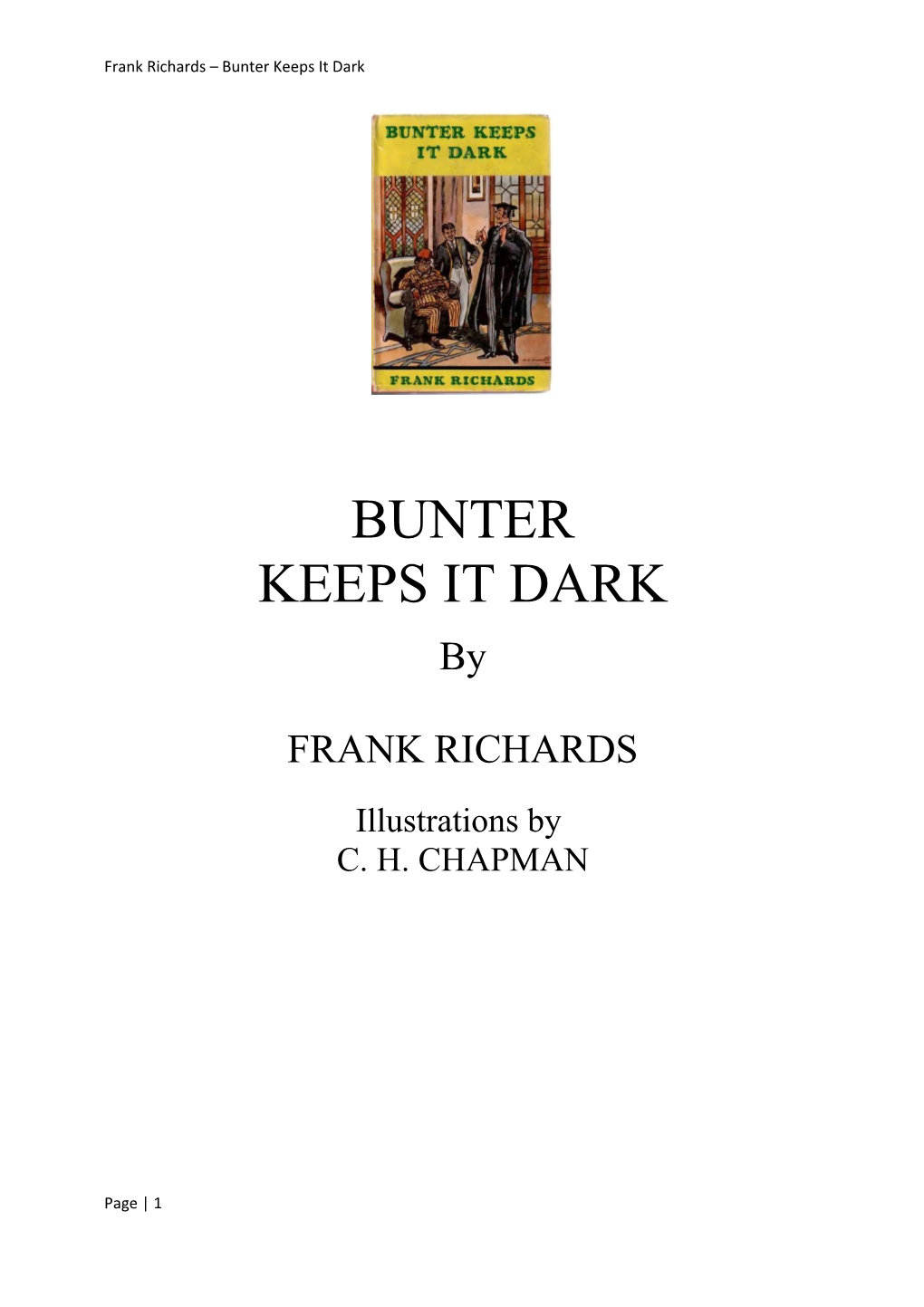 Bunter Keeps It Dark