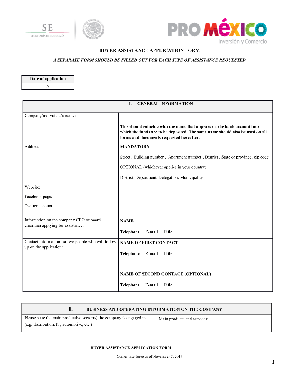 Buyer Assistance Application Form