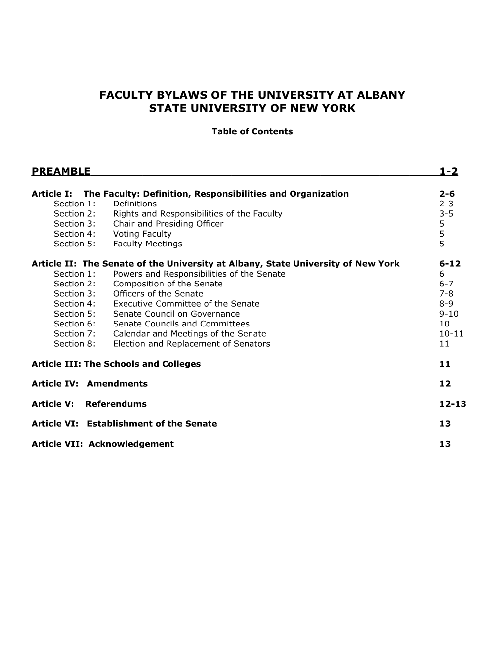 Bylaws Revised by the Faculty on 12/08/03