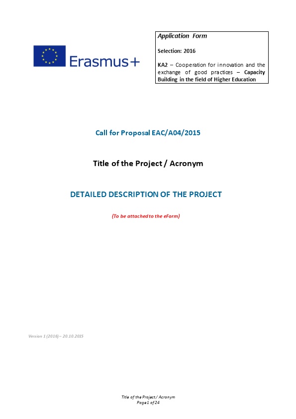 Call for Proposal EAC/A04/2015