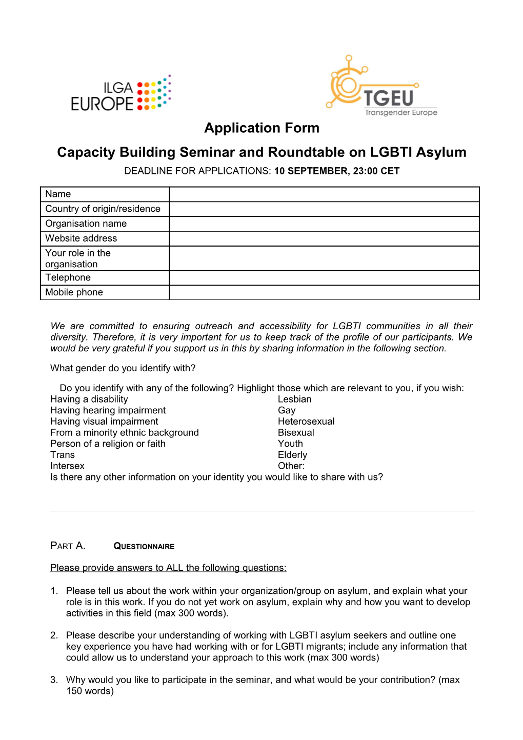 Capacity Building Seminar and Roundtable on LGBTI Asylum