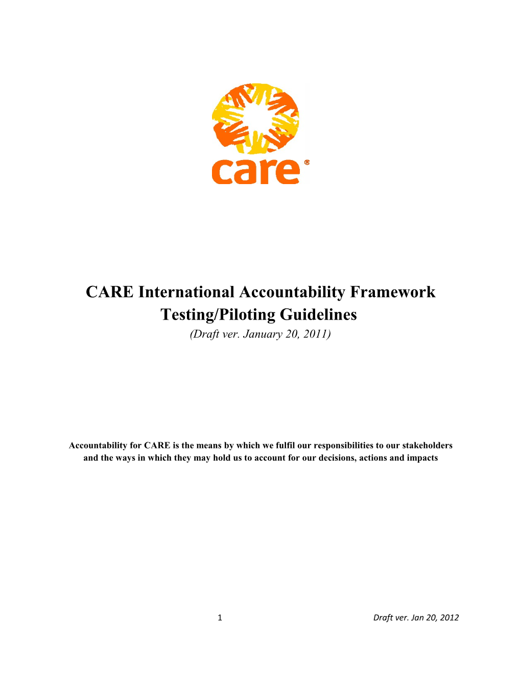 CARE Internationalaccountability Framework