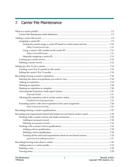 Carrier File Maintenance