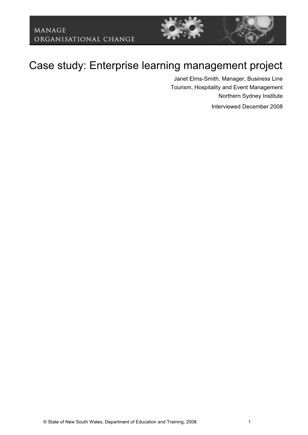 Case Study: Enterprise Learning Management Project
