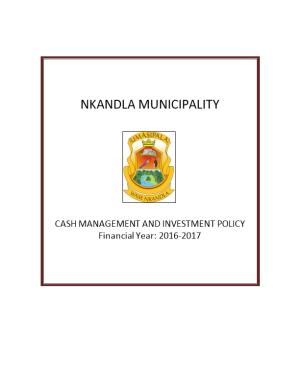 CASH MANAGEMENT and INVESTMENT POLICY(Cont.)