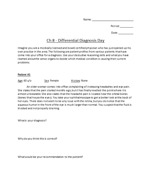 Ch 8 - Differential Diagnosis Day