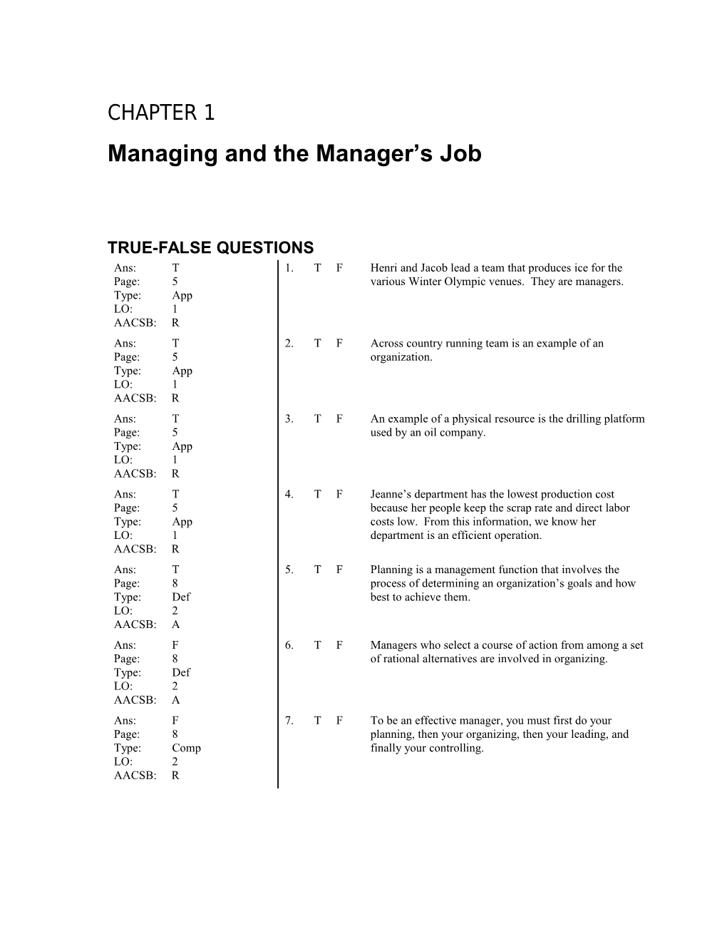 Chapter 1: Managing and the Manager S Job 1