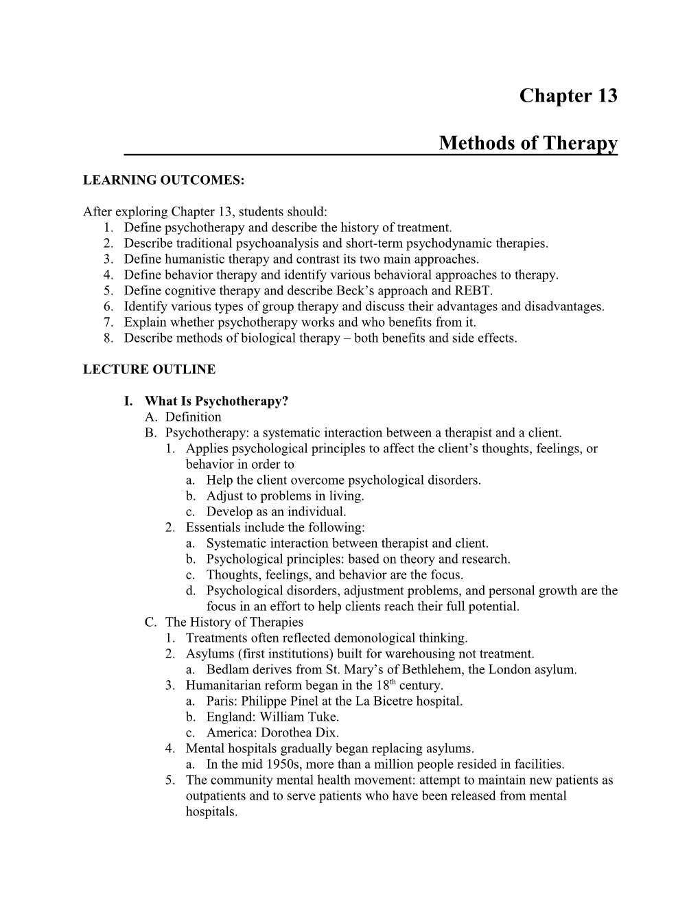 Chapter 13: Methods of Therapy Page 1