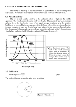 Chapter 9. Photometry and Radiometry