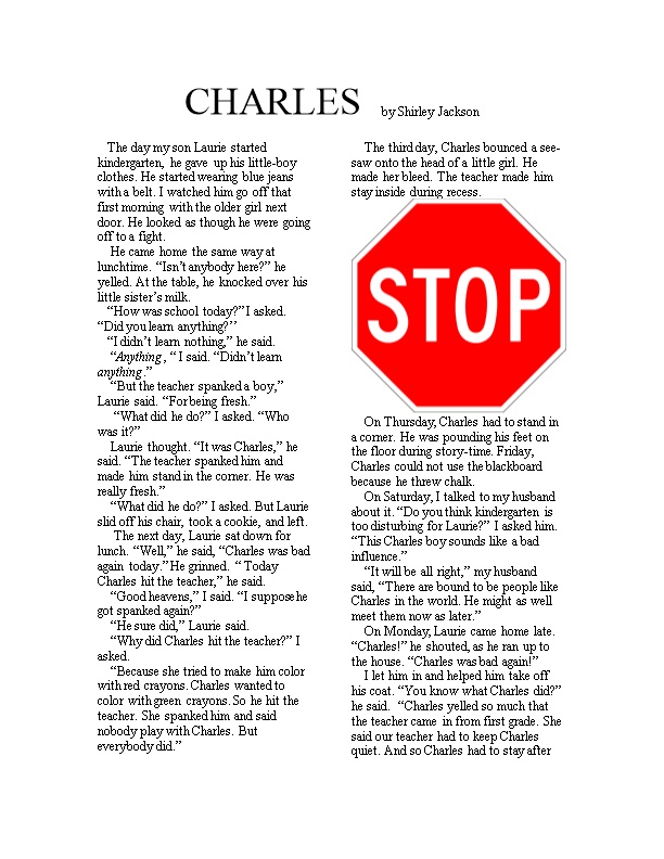 CHARLES by Shirley Jackson