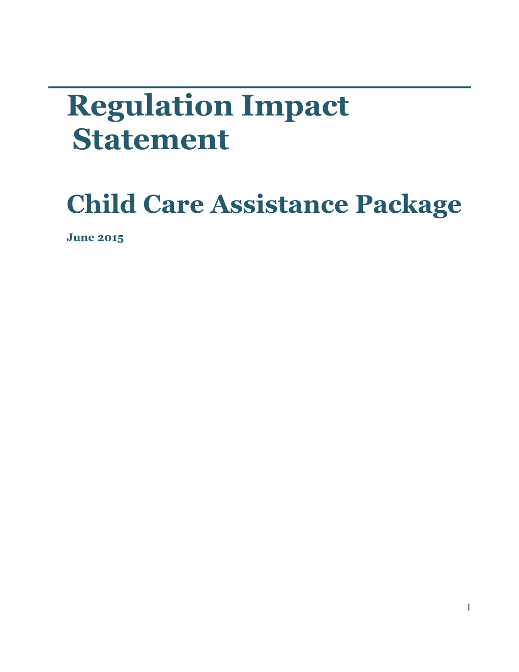 Child Care Assistance Package