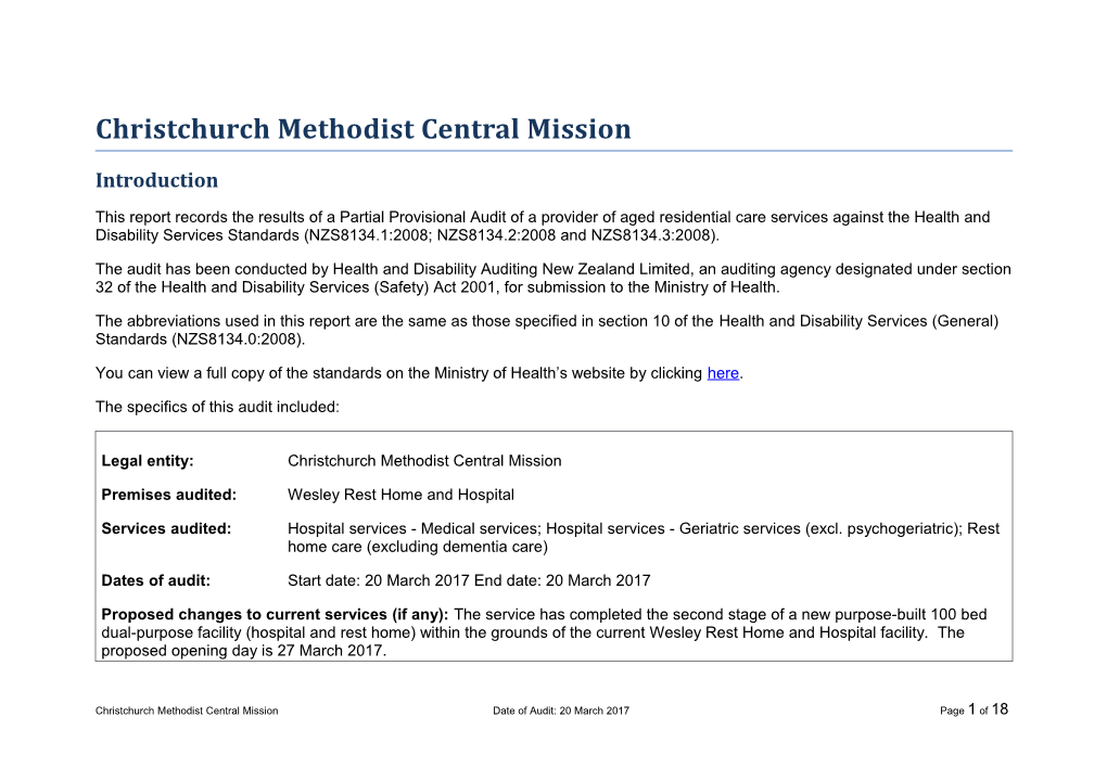 Christchurch Methodist Central Mission