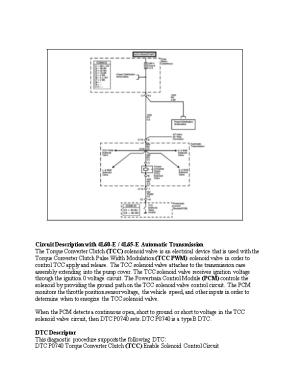 Circuit Description with 4L60-E / 4L65-E Automatic Transmission the Torque Converter Clutch