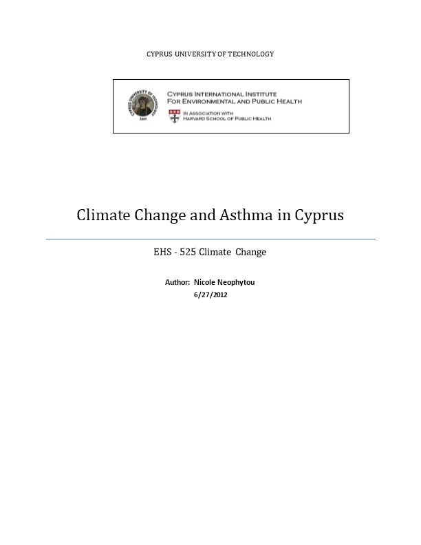 Climate Change and Asthma in Cyprus
