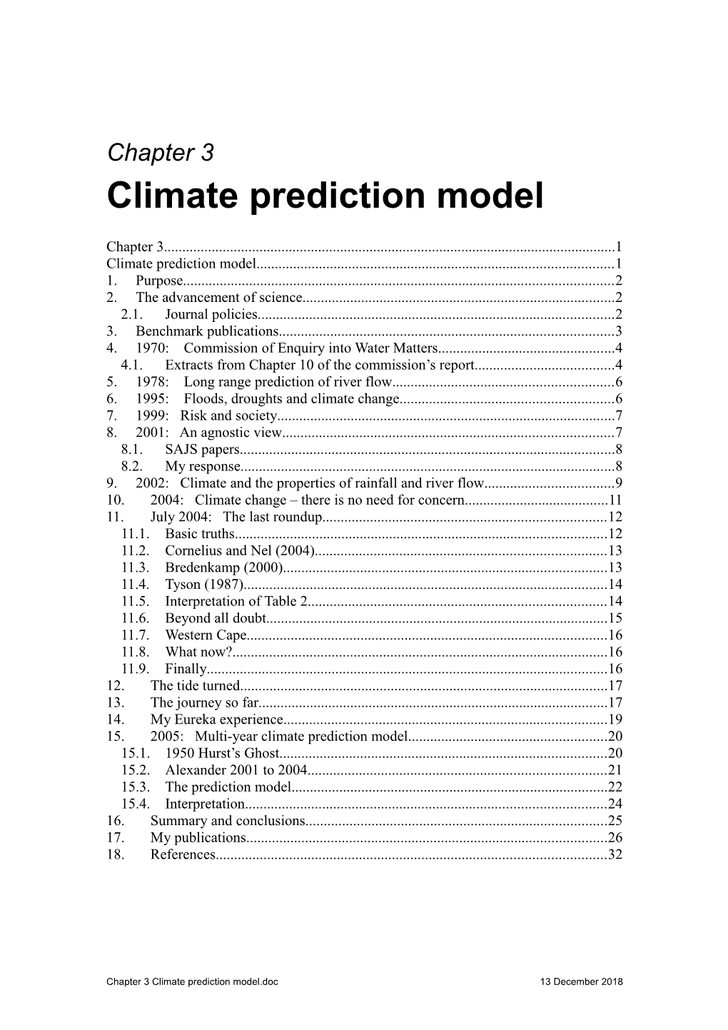 Climate Prediction Model