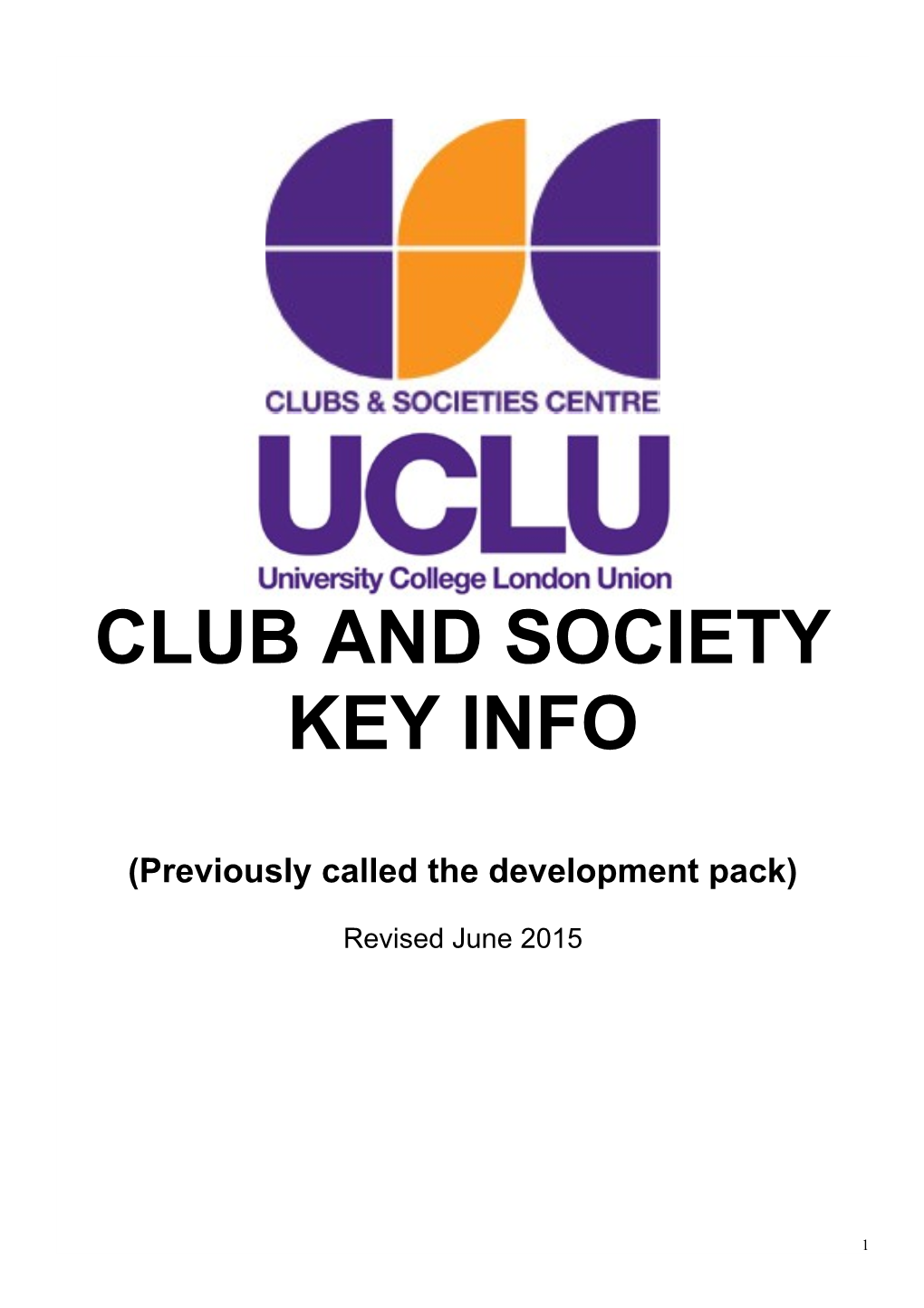 Club and Society Key Info
