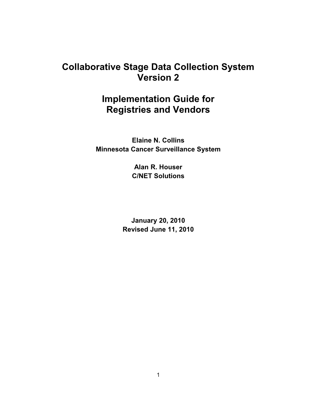 Collaborative Stage Data Collection System