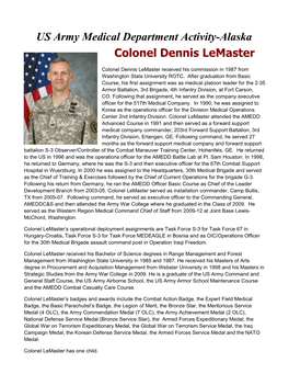 Colonel Dennis Lemaster