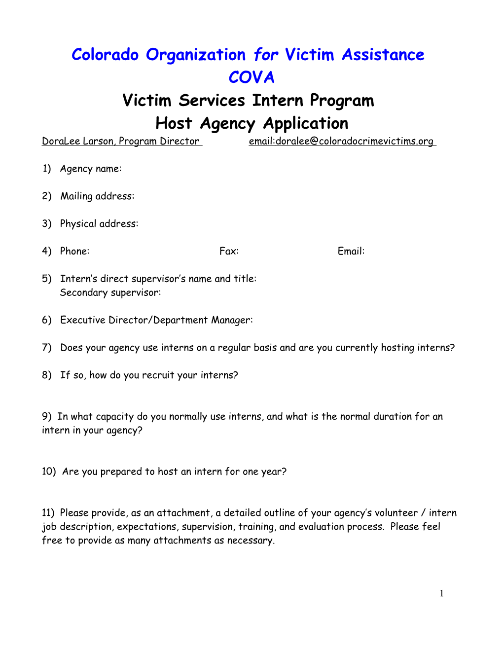 Colorado Organization for Victim Assistance