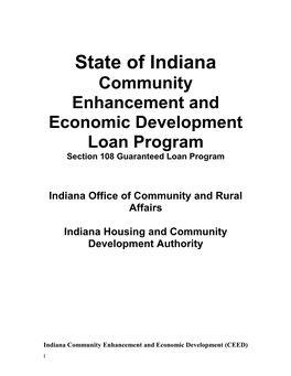 Community Enhancement and Economic Development Loan Program