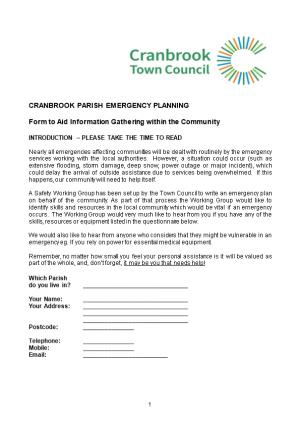 Community (Parish) Council Emergency Planning